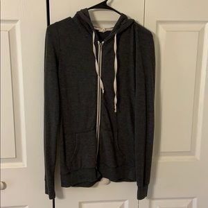 Grey hoodie zip up